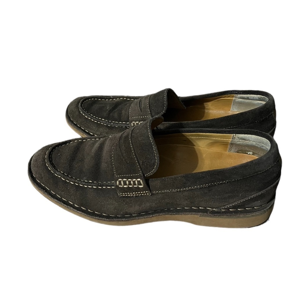 Sperry Gold Cup Men Exeter Brown Suede Penny Loafers STS12202 10.5 Leather Upper